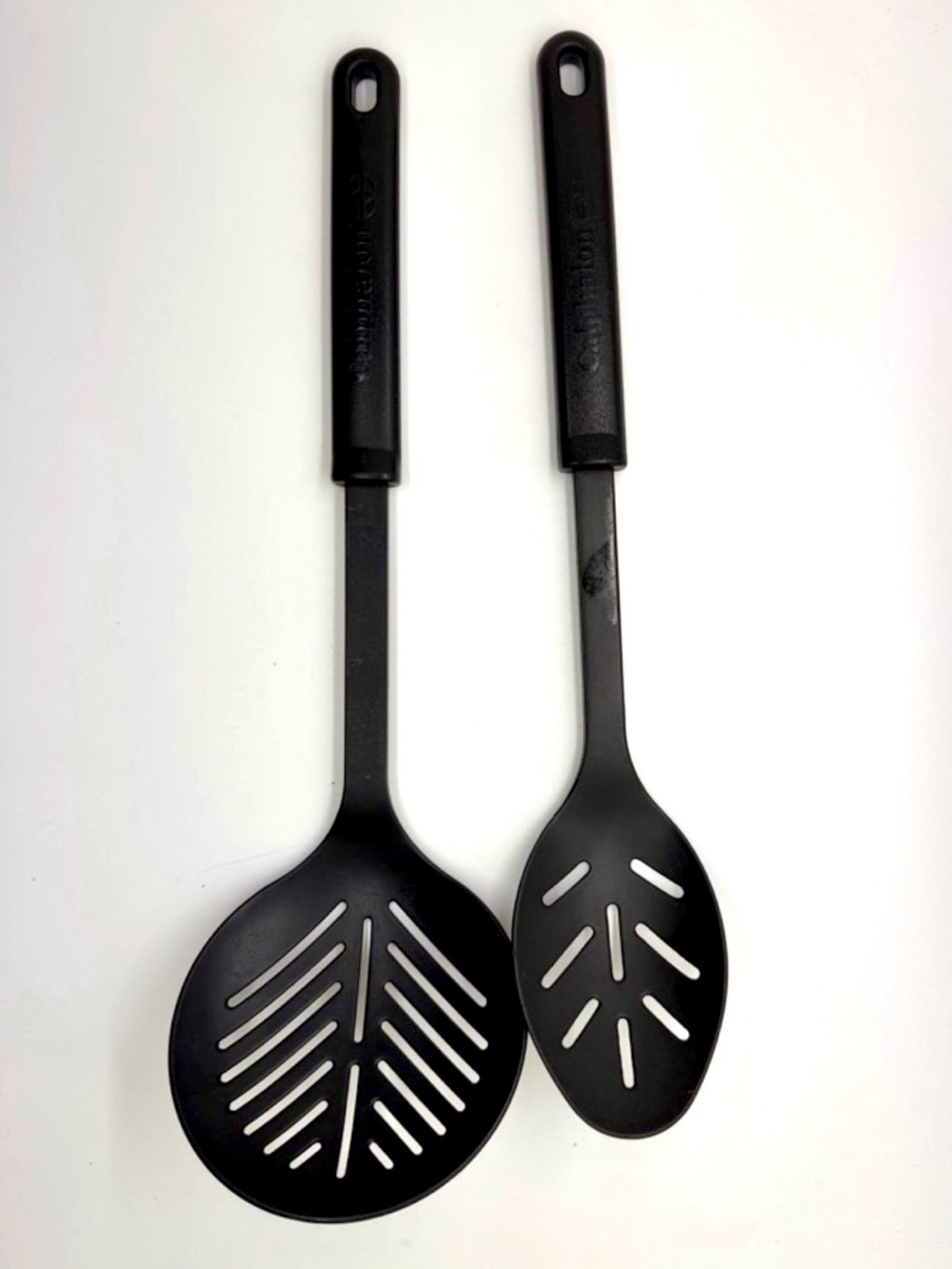 Calphalon Nylon set 2 Slotted Spoon & Skimmer  Safe to 400 Degrees 14” Long